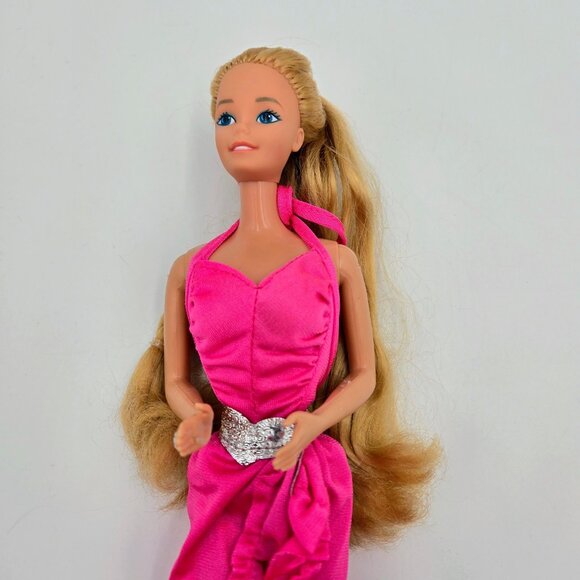 1982 Vintage Twirly Curls Barbie Doll 5579 Superstar Era Blonde Hair Curler Brai - Picture 15 of 16